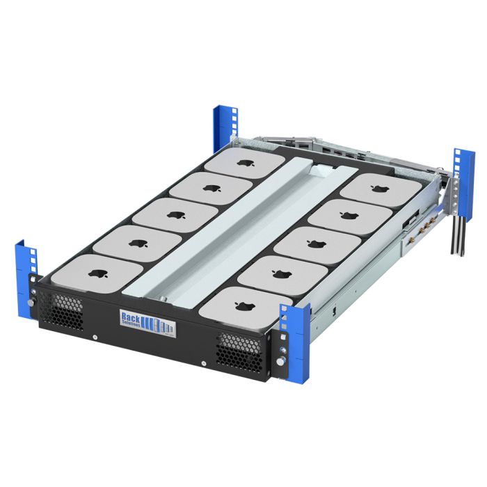 RackSolutions 2U HyperShelf for 10 Apple Mac Mini (M4, 2024)