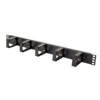 1U Horizontal Cable Manager with Plastic D-Rings (180-4410)