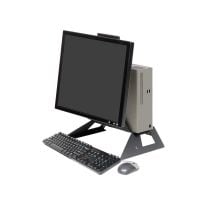 Universal All-In-One Desktop and Monitor Stand (RETAIL-AIO-017) Monitor and PC Installed