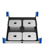 1U Rack Mount Shelf for Apple Mac Mini (3rd and 4th Generation)
