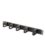 1U Horizontal Cable Manager with Plastic D-Rings (180-4410)