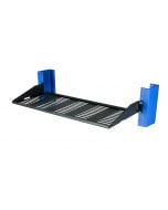 Top view vented flange up - 7" Relay Shelf - 1USHL-022HALF-7UV
