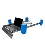 Front view with laptop - Laptop Sliding Shelves 1USHL-139