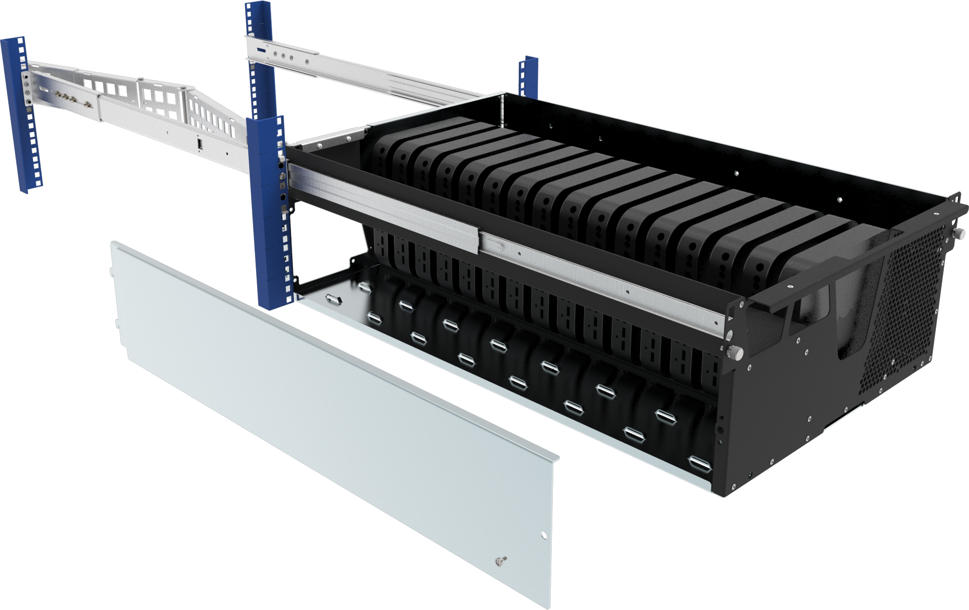 high density serviceability with removable side panel on hypershelf (desktop image) high density serviceability with removable side panel on hypershelf (desktop image)
