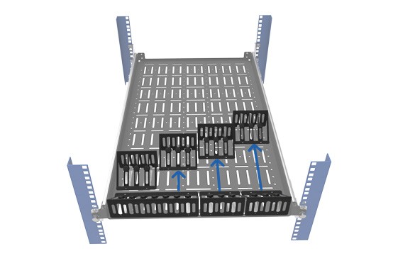 Adjustable Installation; Brackets for tablets and mobile devices are easily installed by simply placing the bracket, sliding the brackets together or apart for the desired width. (desktop image) Adjustable Installation; Brackets for tablets and mobile devices are easily installed by simply placing the bracket, sliding the brackets together or apart for the desired width. (desktop image)