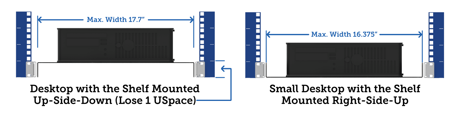 Mount inverted server rack shelf (desktop image) Mount inverted server rack shelf (desktop image)