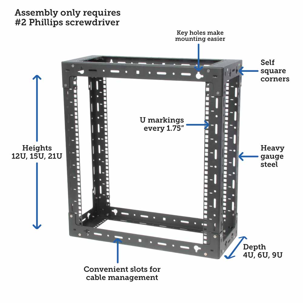 Wall mounted rack size and specs Wall mounted rack size and specs